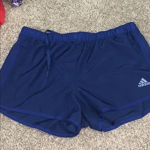 adidas blue running shorts